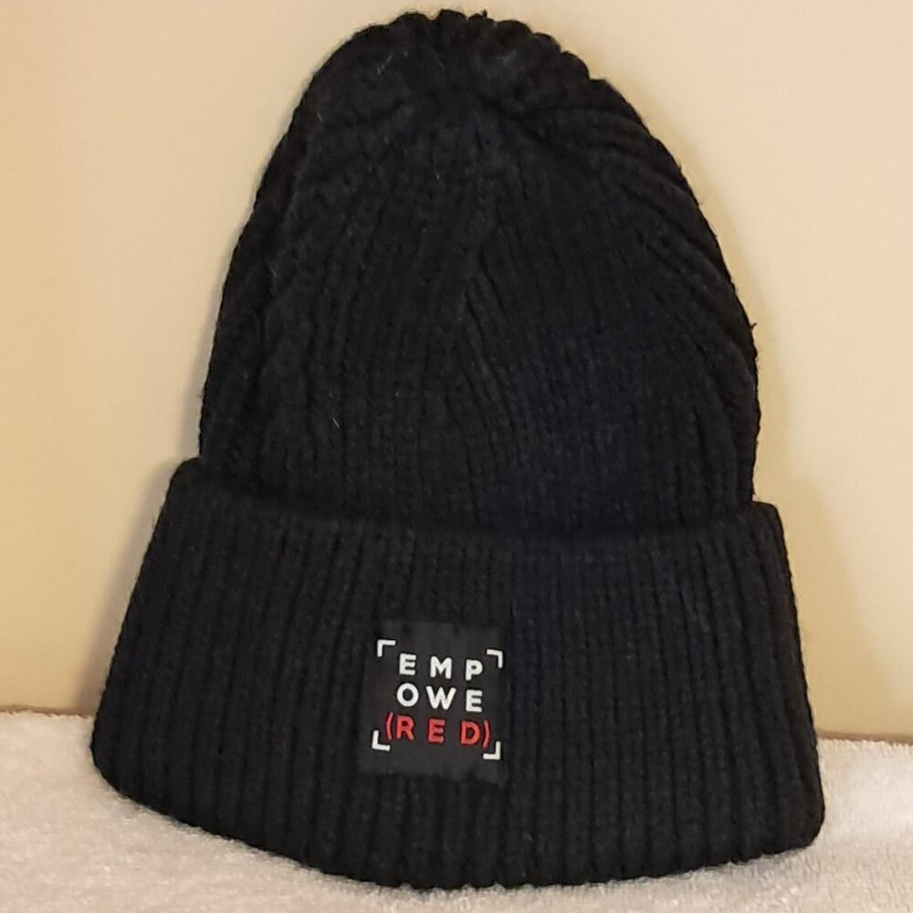 Unisex EMPOWERED Knit Watch Cap, Black